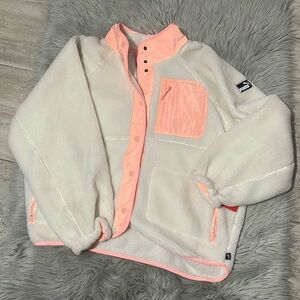PumaWhite and Pink Fleece jacket